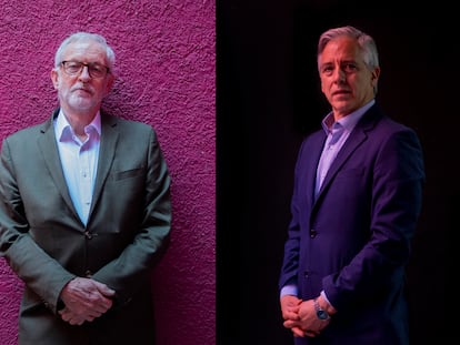 Jeremy Corbyn y Álvaro García Linera, este viernes en la Feria Internacional del Libro de Guadalajara.