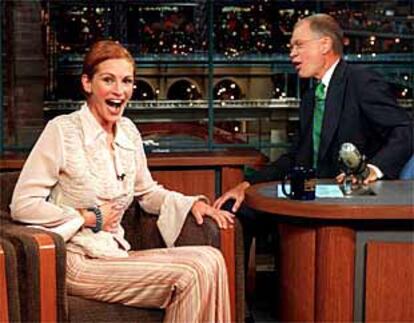 Julia Roberts y David Letterman.