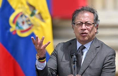 El presidente Gustavo Petro en la Casa de Nariño, en Bogotá