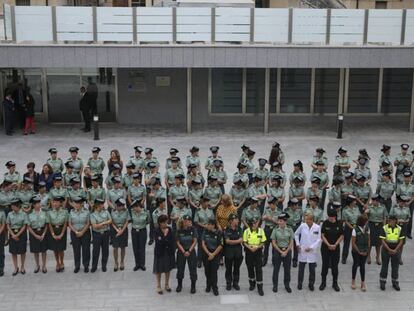 Mujeres guardias civiles en formación con motivo de los 30 años de la mujer en el cuerpo.
