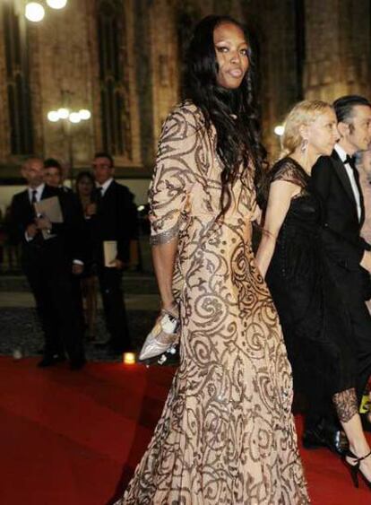 Naomi Campbell, ayer tras la gala.