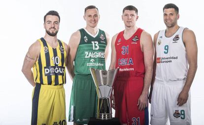 Los capitanes de los equipos que disputan la Final Four.