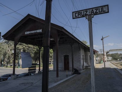 La estación de tren de Ciudad Cooperativa Cruz Azul.