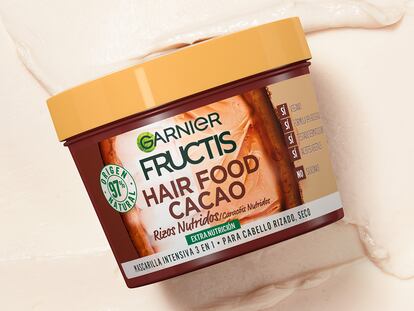 Hair Food Manteca de Cacao, una mascarilla que pertenece a un programa de comercio justo con Costa de Marfil.