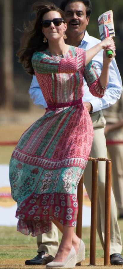 Kate Middleton vestida de Anita Dongre en la India.