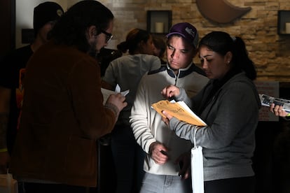 Migrantes venezolanos en un albergue en Denver, Colorado, en una imagen de archivo.