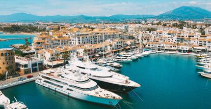 Puerto Banús en Marbella, en la Costa del Sol.