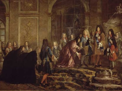 Un cuadro de Claude Guy Hallé de 1710 recrea el suntuoso mobiliario de plata.