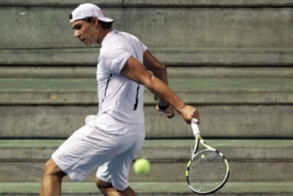 Rafa Nadal, en un entrenamiento.