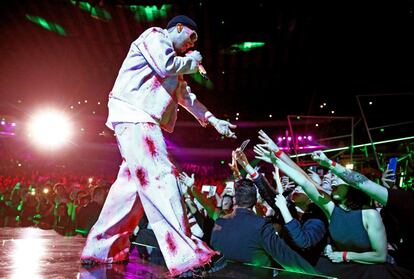 Bad Bunny, en una actuación en los premios Spotify de 2020 en Ciudad de México.