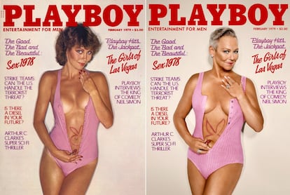 Candace Collins foi a protagonista da edição de dezembro de 1979 da ‘Playboy’. Ao todo acabou posando para seis capas da publicação. Esta que ela recria agora foi a de fevereiro daquele ano. “Todos eram muito profissionais e prestavam tanta atenção a uma modelo nua ou seminua quanto um leiteiro a suas garrafas de leite. Era um trabalho. Agora sei como essas sessões de fotos eram especiais e me sinto muito, muito sortuda de ser parte dessa irmandade única”, recorda ela sobre seus trabalhos passados.