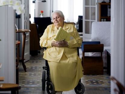 La agente literaria Carmen Balcells, en su casa en 2009.