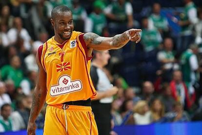 Bo McCalebb, durante el partido ante Lituania.