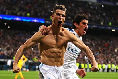 Cristiano Ronaldo celebra su gol.