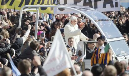 El Papa durante su última audiencia pública.