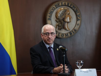 Leonardo Villar durante una conferencia de prensa en el Banco Central, el 27 de febrero.