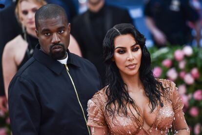 Kanye West y Kim Kardashian en la gala del Met en mayo de 2019.
