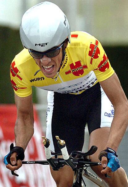 Alberto Contador, en la contrarreloj de la Setmana Catalana.