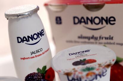 Varios productos de Danone.