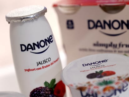 Varios productos de Danone.