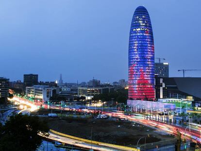 El distrito del 22@, con la Torre Agbar.