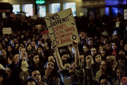 Manifestaci&oacute;n feminista en Madrid