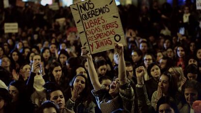 Manifestación feminista en Madrid