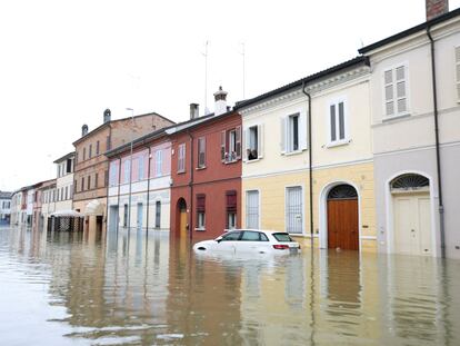 Una calle inundada en Lugo, en la región italiana de Emilia Romagna, el pasado día 19.
