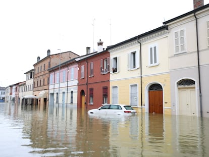 Una calle inundada en Lugo, en la región italiana de Emilia Romagna, el pasado día 19.