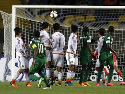 Nwakali anota contra México al minuto 35.