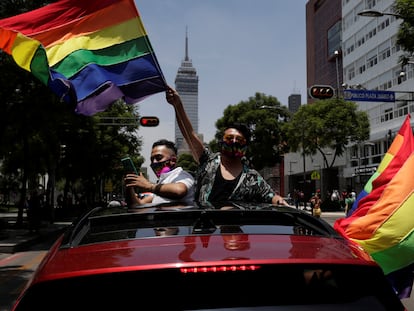 Marcha del orgullo gay en 2020 en Ciudad de México