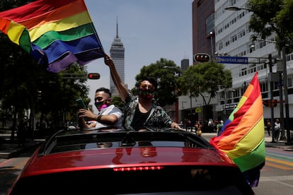 Marcha del orgullo gay en 2020 en Ciudad de México