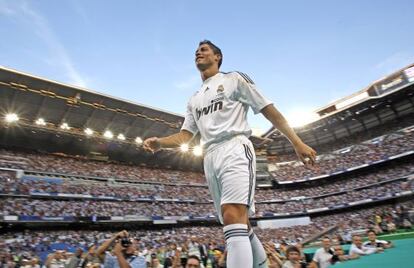 Cristiano Ronaldo, durante su presentación con el Madrid.Ronaldo