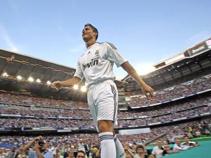 Cristiano Ronaldo, durante su presentaci&oacute;n con el Madrid.Ronaldo