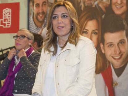 Susana Díaz este jueves en un acto en Granada.