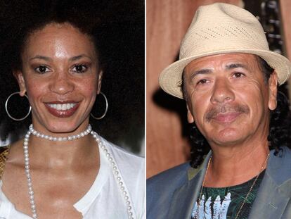 Cindy Blackman y Carlos Santana.