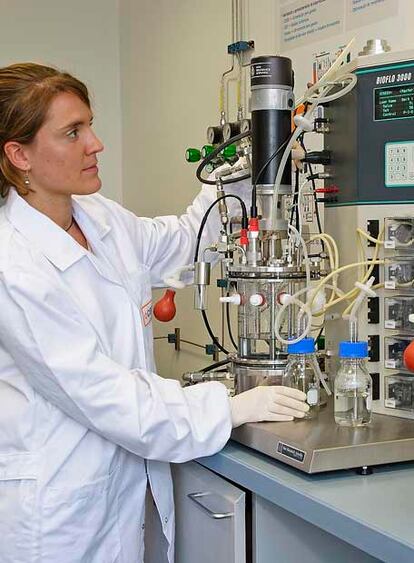 Un fermentador en el laboratorio de biocombustibles del Cener.