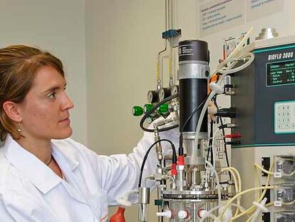 Un fermentador en el laboratorio de biocombustibles del Cener.