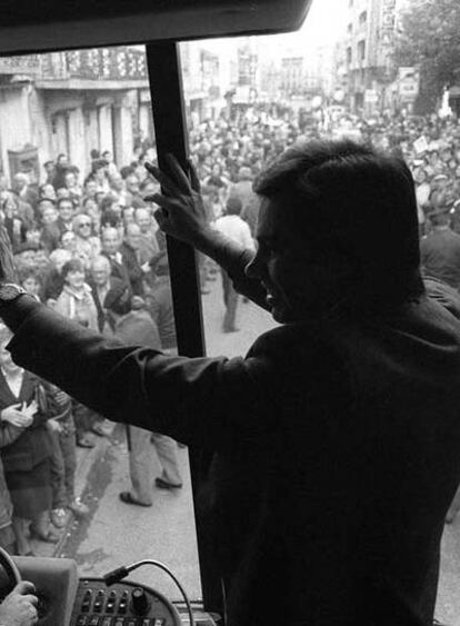 Felipe González, en las elecciones de 1982.