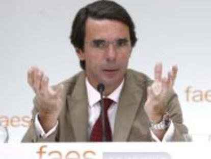 El expresidente del Gobierno y presidente de FAES (Fundaci&oacute;n para el An&aacute;lisis y los Estudios Sociales), Jos&eacute; Mar&iacute;a Aznar.