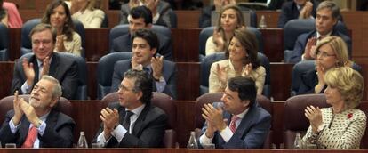 Imagen de la bancada del PP en la Asamblea de Madrid en junio de 2011, al inicio de la actual legislatura.
