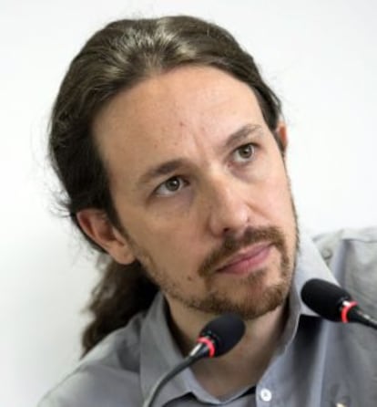 Pablo Iglesias, el lunes en Madrid.