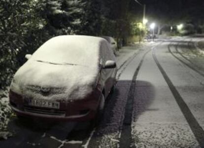 Nevada en Boadilla del Monte, en Madrid, el 28 de noviembre.