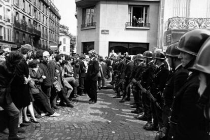 Protestas estudiantiles en Par&iacute;s en mayo de 1968. 