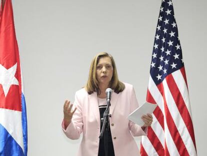 A diretora do ministério de Relações Exteriores cubano, Josefina Vidal.