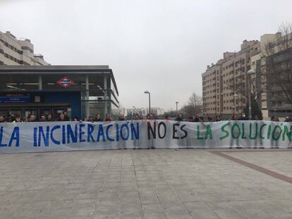 Marcha por el cierre de la incineradora de Valdemingómez en Vallecas.
 