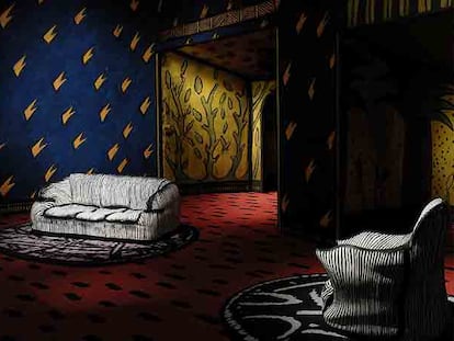 La obra <i>The air is on fire, </i><b>de David Lynch.</b>