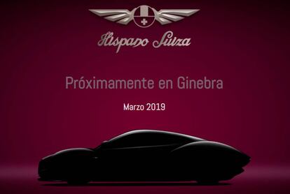 La primera imagen del nuevo Hispano Suiza eléctrico