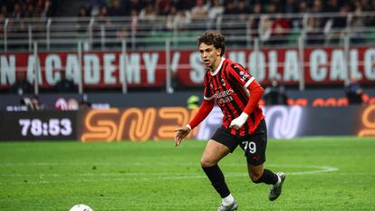 João Félix, el 20 de abril con el Milan ante el Atalanta.