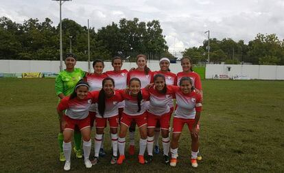 El equipo femenino de Independiente Santa Fe.
